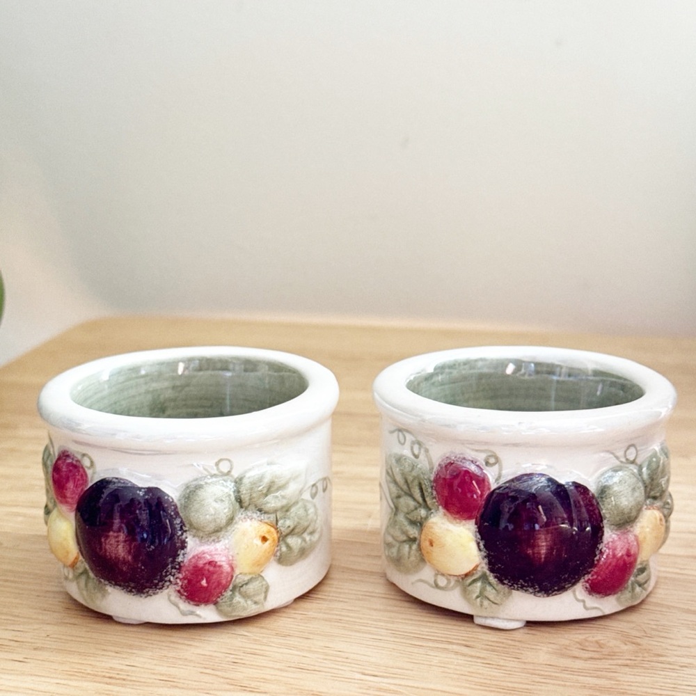 Yankee Candle Sugared Plum Iridescent Ceramic Tea Light Candle Holders Set of 2